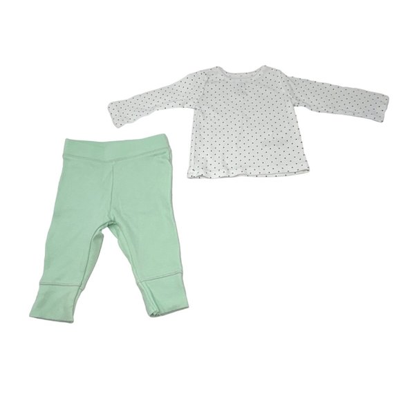Baby Girl's 2 Piece Jumper and Body Suit Outfit, Leggings, & Shirt - Size 0-3 M - Picture 6 of 9